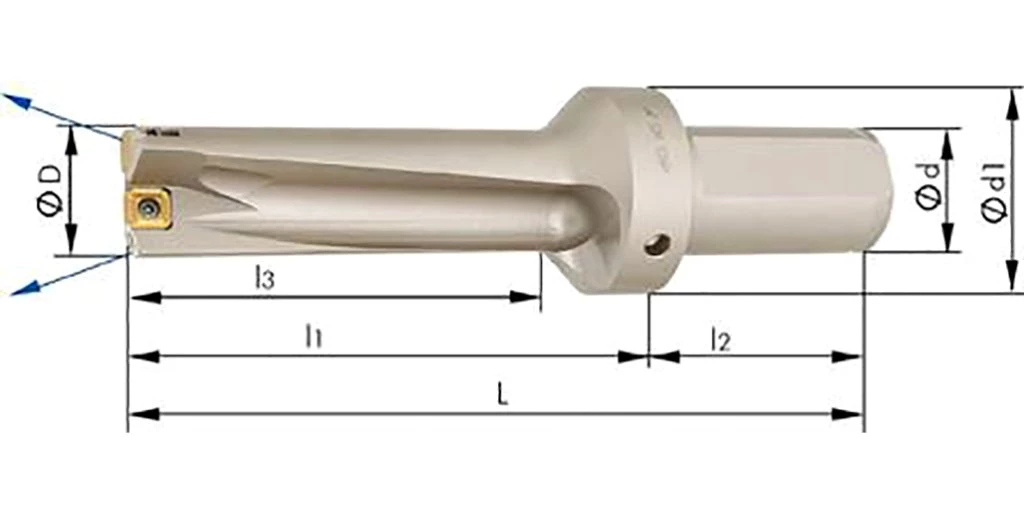 IHTec Vollbohrer für Wendeplatte Innenkühlung Dx3 28mm